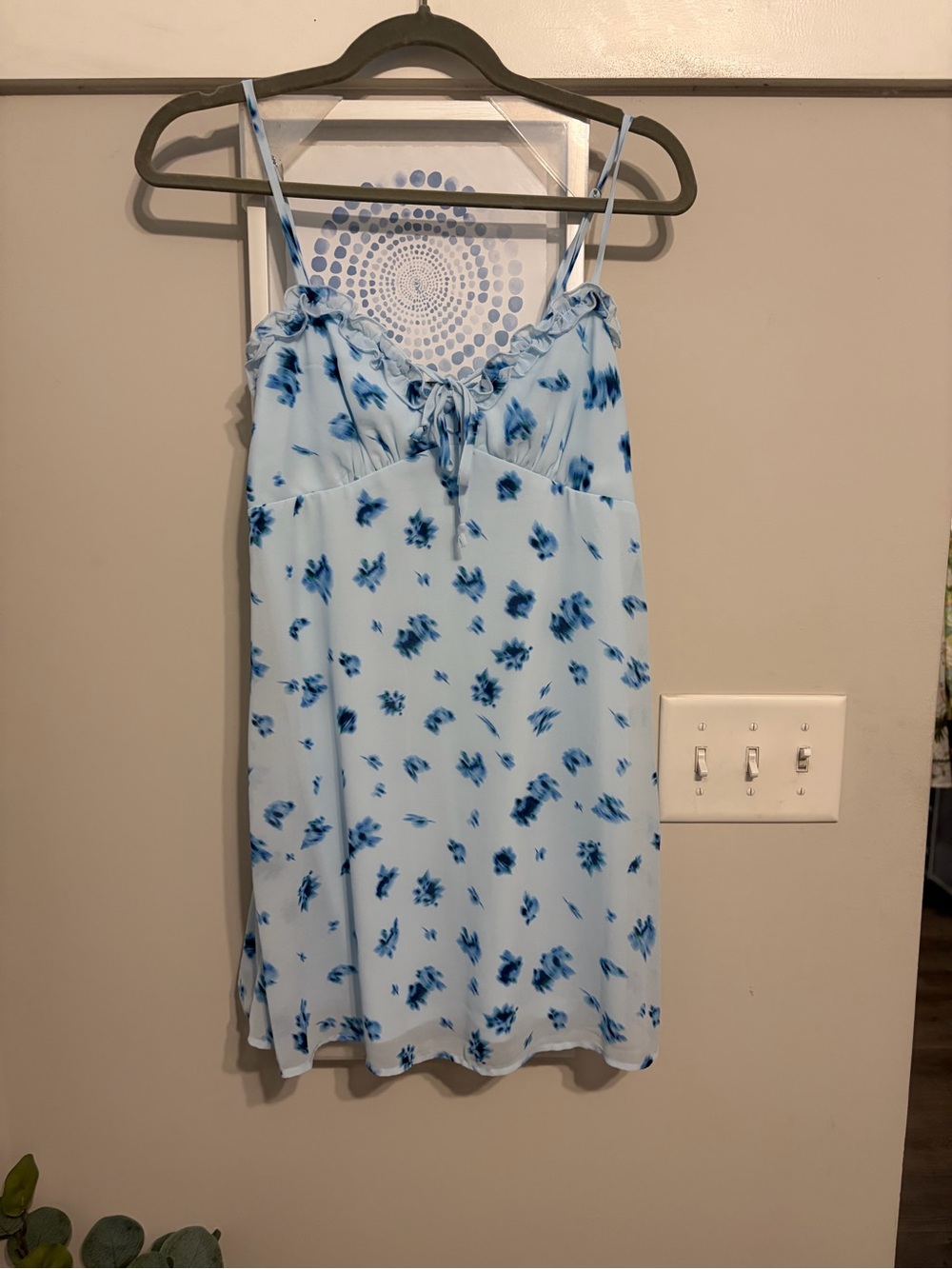 wild fable Light Blue Floral Slip Dress
